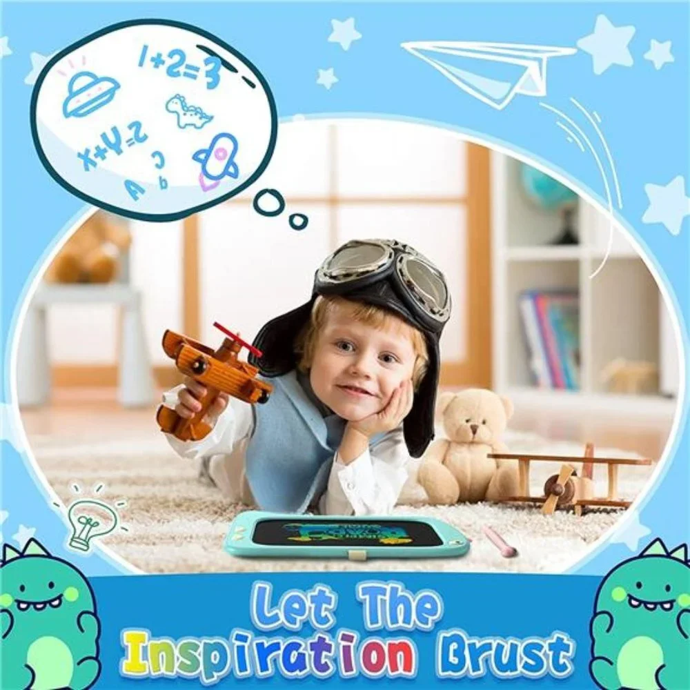 LCD Writing Tablet Boy Toys, Doodle Board Drawing Pad for Kids Old-Blue